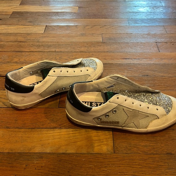 White and silver golden goose, size 39(size 9) - Picture 6 of 8